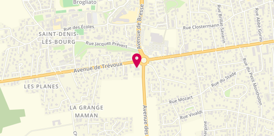 Plan de Espace Passion, 733 avenue de Trévoux, 01000 Saint-Denis-lès-Bourg