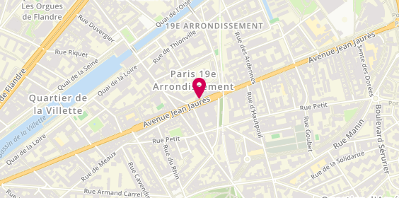 Plan de La réserve animale, 135 avenue Jean Jaurès, 75019 Paris